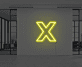 X LED-Neonschild als moderne Wanddekoration