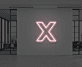 X LED-Neonschild als moderne Wanddekoration