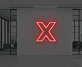 X LED-Neonschild als moderne Wanddekoration