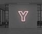 Buchstabe Y LED Neonschild für Büro und Wohnzimmer