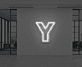 Buchstabe Y LED Neonschild für Büro und Wohnzimmer