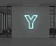 Buchstabe Y LED Neonschild für Büro und Wohnzimmer