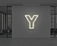 Buchstabe Y LED Neonschild für Büro und Wohnzimmer