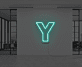 Buchstabe Y LED Neonschild für Büro und Wohnzimmer
