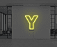 Buchstabe Y LED Neonschild für Büro und Wohnzimmer