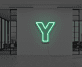 Buchstabe Y LED Neonschild für Büro und Wohnzimmer