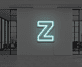 Buchstabe Z LED Neonschild für Büro und Wohnzimmer