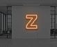 Buchstabe Z LED Neonschild für Büro und Wohnzimmer