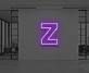 Buchstabe Z LED Neonschild für Büro und Wohnzimmer