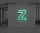 Buchstabe Z LED Neonschild für Büro und Wohnzimmer