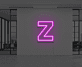 Buchstabe Z LED Neonschild für Büro und Wohnzimmer