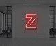 Buchstabe Z LED Neonschild für Büro und Wohnzimmer