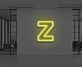 Buchstabe Z LED Neonschild für Büro und Wohnzimmer