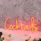 Cocktails LED Neonschild für Bar und Lounge