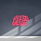 Geometrischer Bär LED-Neonschild Wohnzimmer Büro