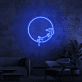 Dackel im Kreis LED-Neonschild Wohnzimmer Bar