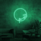 Dackel im Kreis LED-Neonschild Wohnzimmer Bar
