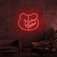 Bärengesicht mit schelmischem Ausdruck LED-Neonschild Gamingzimmer Wohnzimmer