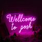 Wellcome to posh LED-Neonschild für Boutique und Shop