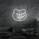 Bärengesicht mit schelmischem Ausdruck LED-Neonschild Gamingzimmer Wohnzimmer