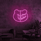 Bärengesicht mit schelmischem Ausdruck LED-Neonschild Gamingzimmer Wohnzimmer