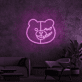 Bärengesicht mit schelmischem Ausdruck LED-Neonschild Gamingzimmer Wohnzimmer