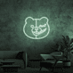 Bärengesicht mit schelmischem Ausdruck LED-Neonschild Gamingzimmer Wohnzimmer