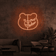 Bärengesicht mit schelmischem Ausdruck LED-Neonschild Gamingzimmer Wohnzimmer