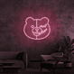 Bärengesicht mit schelmischem Ausdruck LED-Neonschild Gamingzimmer Wohnzimmer