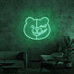 Bärengesicht mit schelmischem Ausdruck LED-Neonschild Gamingzimmer Wohnzimmer
