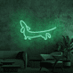 Dackel Silhouette LED-Neonschild Wohnzimmer