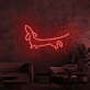 Dackel Silhouette LED-Neonschild Wohnzimmer