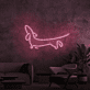 Dackel Silhouette LED-Neonschild Wohnzimmer
