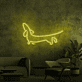 Dackel Silhouette LED-Neonschild Wohnzimmer