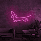 Dackel Silhouette LED-Neonschild Wohnzimmer