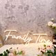 Family Time LED-Neonschild für Wohnzimmer und Familienfeier