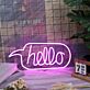 Hello LED Neonschild als Wanddekoration
