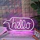 Hello LED Neonschild als Wanddekoration