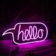Hello LED Neonschild als Wanddekoration
