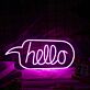 Hello LED Neonschild als Wanddekoration