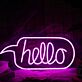 Hello LED Neonschild als Wanddekoration