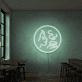 Frau mit Kaffeetasse LED-Neonschild für Café Restaurant