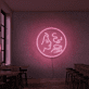 Frau mit Kaffeetasse LED-Neonschild für Café Restaurant