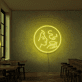 Frau mit Kaffeetasse LED-Neonschild für Café Restaurant