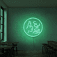 Frau mit Kaffeetasse LED-Neonschild für Café Restaurant