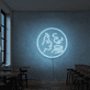 Frau mit Kaffeetasse LED-Neonschild für Café Restaurant