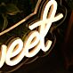 Love is Sweet LED-Neonschild für Hochzeit und Party