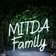 MITDA Family LED-Neonschild für Wohnzimmer und Familienfeier