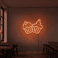 Cupcakes LED-Neonschild für Café und Bäckerei