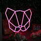 Geometrischer Katzenkopf LED-Neonschild für Wohnzimmer oder Schlafzimmer